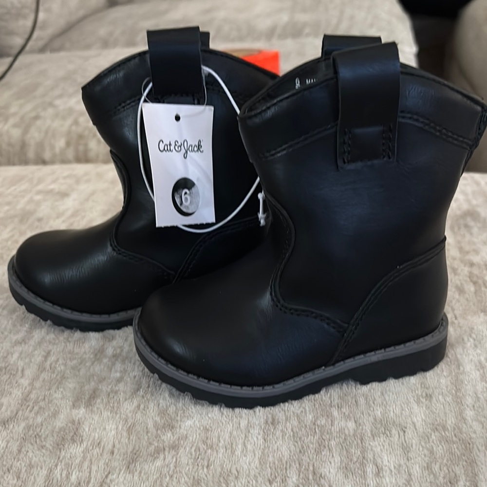 Cat & Jack Black Toddler Boots - Picture 4 of 6